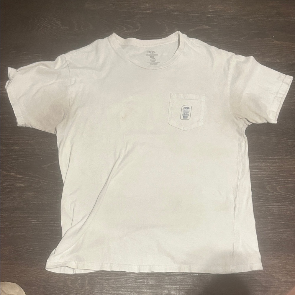 AFTCO White Short Sleeve Tee